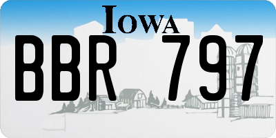 IA license plate BBR797