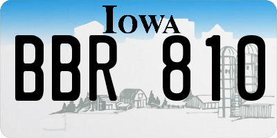 IA license plate BBR810