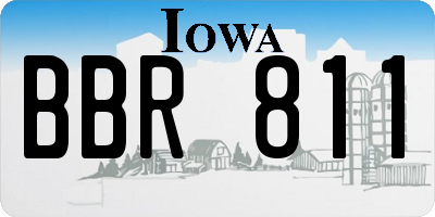 IA license plate BBR811
