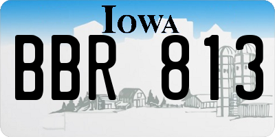IA license plate BBR813