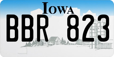 IA license plate BBR823