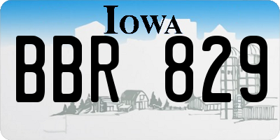 IA license plate BBR829