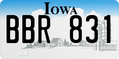 IA license plate BBR831