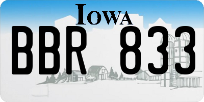IA license plate BBR833