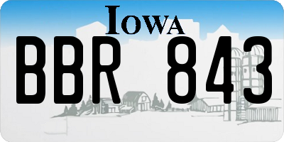 IA license plate BBR843