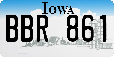 IA license plate BBR861