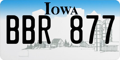 IA license plate BBR877