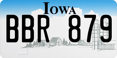 IA license plate BBR879