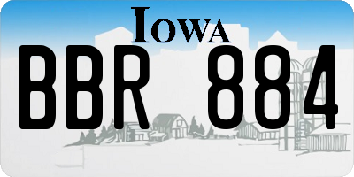 IA license plate BBR884