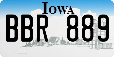 IA license plate BBR889