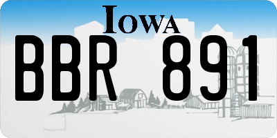 IA license plate BBR891