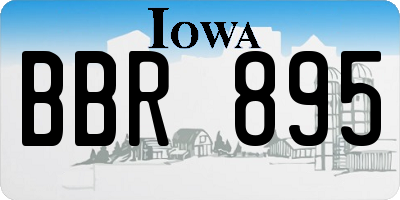 IA license plate BBR895