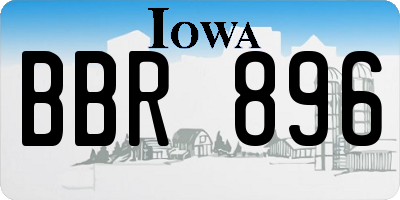 IA license plate BBR896