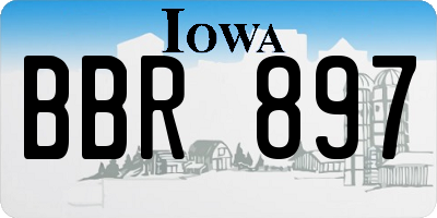 IA license plate BBR897