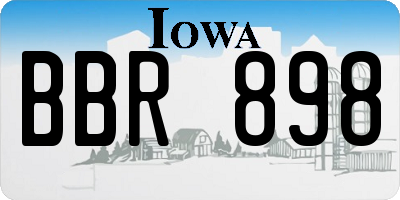 IA license plate BBR898
