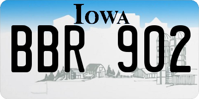 IA license plate BBR902