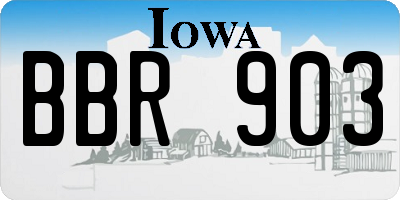 IA license plate BBR903