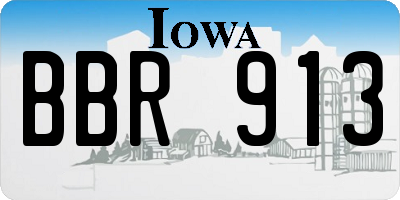 IA license plate BBR913