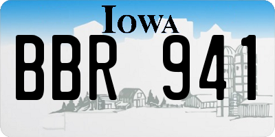 IA license plate BBR941