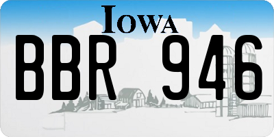 IA license plate BBR946