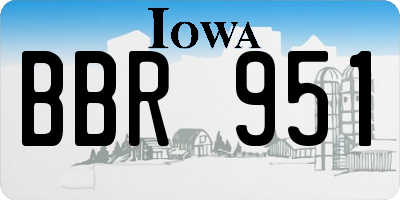 IA license plate BBR951