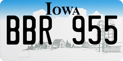 IA license plate BBR955