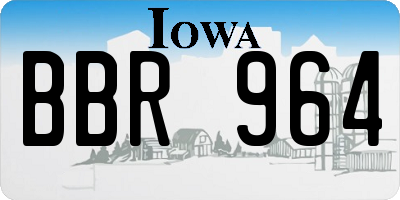 IA license plate BBR964