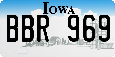 IA license plate BBR969