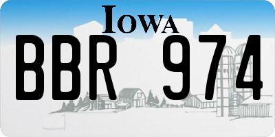 IA license plate BBR974