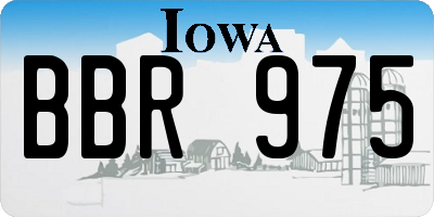 IA license plate BBR975