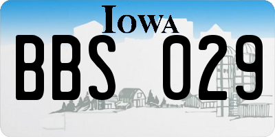 IA license plate BBS029