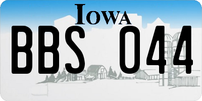 IA license plate BBS044