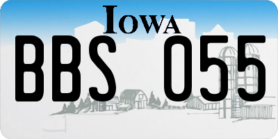IA license plate BBS055