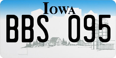 IA license plate BBS095
