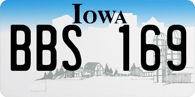 IA license plate BBS169