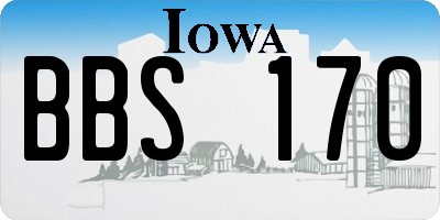IA license plate BBS170