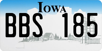 IA license plate BBS185