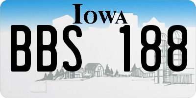 IA license plate BBS188
