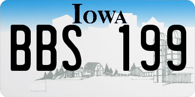 IA license plate BBS199