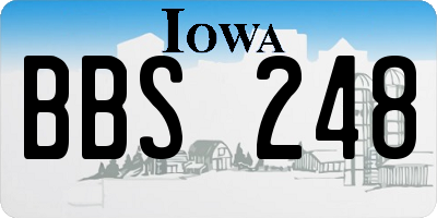 IA license plate BBS248