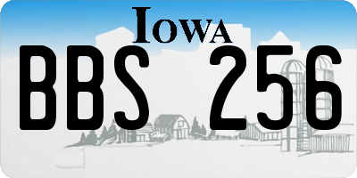 IA license plate BBS256