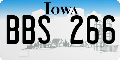 IA license plate BBS266