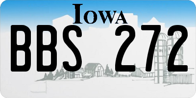 IA license plate BBS272