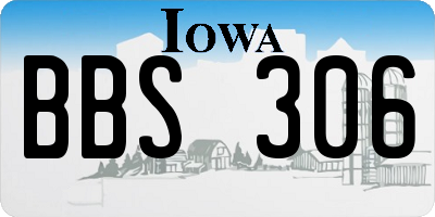 IA license plate BBS306