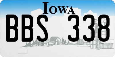 IA license plate BBS338