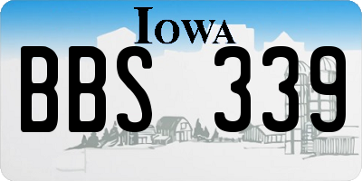 IA license plate BBS339