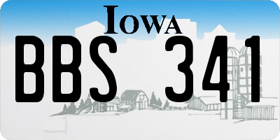 IA license plate BBS341