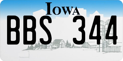 IA license plate BBS344