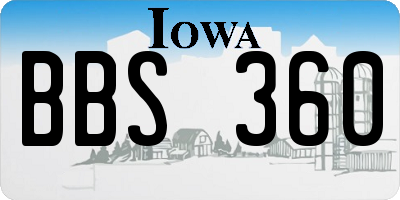 IA license plate BBS360