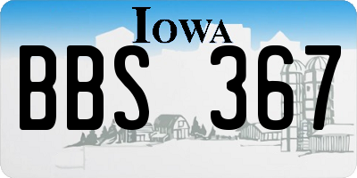 IA license plate BBS367